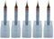 Hunricho 5 Stück HRC55-Spitze, Durchmesser 0,5 mm, 2-schneidiger Schaftfräser, CNC-Fräser, Wolframstahl, Nano-Beschichtung, quadratischer Hartmetall-Fräser (HRC55D0.5X50-2F)