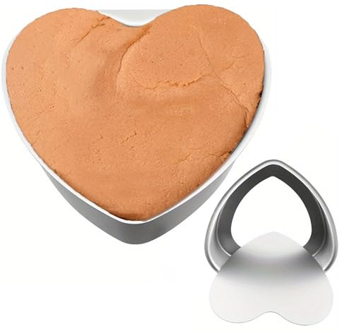 trabag Moule en forme de cœur - En aluminium - 20 cm - Anti-adhésif - Accessoire de cuisson - Gadgets de cuisine - Accessoire de cuisine