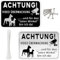 Vorsicht Hund Schild, 2 Stück Freilaufender Hund Schild Videoüberwachung Schild/Warnung vor dem Hund Schilder mit Kabelbindern und Schrauben, 20x15cm Aluminium Metallschild für Innen und Außen