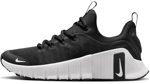 NIKE Damen Free Metcon 6 Sneaker, Black White, 40.5 EU