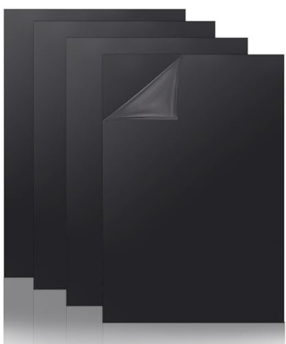Placa de Plástico ABS 4 Piezas Hojas de Plástico ABS 300 x 200 x 2mm Placas de Plástico Láminas de Plástico ABS para Marcos de Fotos, Exposiciones de Proyectos, Pinturas y Más