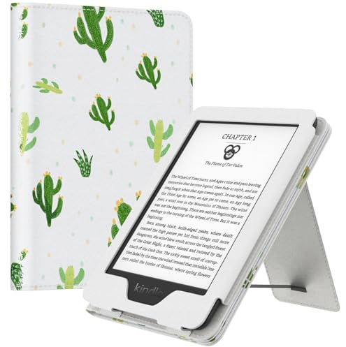 MoKo Case for All-New 6 Kindle(11th Generation, 2024/2022 Release)/(10th/8th Gen, 2019/2016), Ultra Lightweight PU Shell Cover with Auto Wake/Sleep for Kindle 2024, Cactus