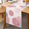 Chemin de Table Rose Gris Dahlia Floral Chemins de Table Lin Moderne 33x183 cm Attrayant Ferme Table Centre Décor pour Commode Armoire Table TV Cuisine Salle À Manger Table Fête Banquet Mariage
