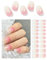 Wahrshei Vernis Autocollant UV | Transpanrent Pink Ombre Autocollant Ongle Gel UV | 20pcs Film pour Ongles Autoadhésif | Gel Nail Stickers, Autocollants et Pochoirs Pour Nail Art