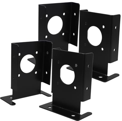 DOITOOL 4pcs Fence Post Brackets Gazebo Bracket for Garden Trellis Fixings Fence Base Support Small Screening