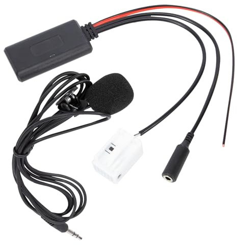 Anlseiod Auxiliaire Adaptateur Bluetooth pour 207 307 407 308 607 807 1007 4007 C2 C3 C4 C5 C6 C8 RD4 Autoradio RD4 Module Adaptateur Bluetooth avec Micro stéréo Adaptateur (12 Broches)