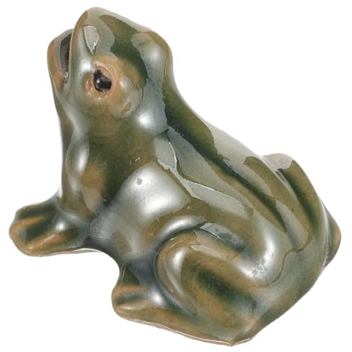 Kisangel Landschaftsbrunnen Frosch Keramik Dekorativer Wasserfall Frosch Hof Frosch Für Garten