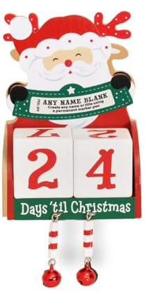Personalised Christmas Advent Block Calendar (Blank Father Christmas)