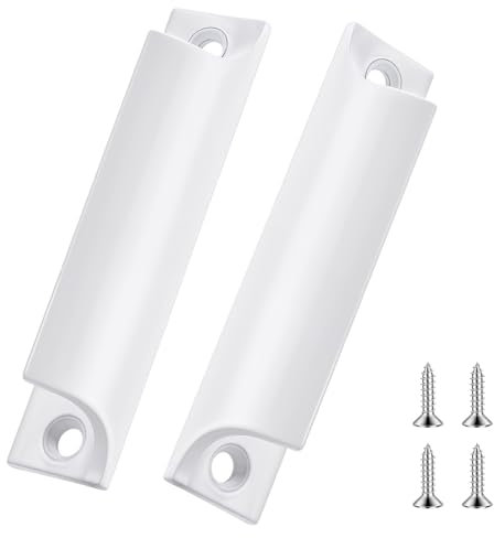 GEEHUA 2 tiradores para puerta de balcón exterior, tiradores de puerta de terraza, tiradores de dedos con tornillos, tiradores de borde de cajón, tirador de puerta de balcón para cocina, costura