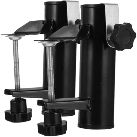 CIYODO 2Pièces Support de Parasol Durable Pince à Fixe pour Tables Extérieures pour Patio et Aux Intempéries et Facile