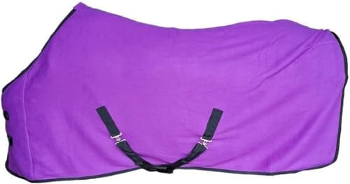 Abschwitzdecke Fleecedecke Duval mit Bauchgurt Lila (105)
