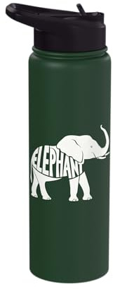 Elephant Stuff | Stylish Typography Elephant Stainless Steel Insulated Water Bottle