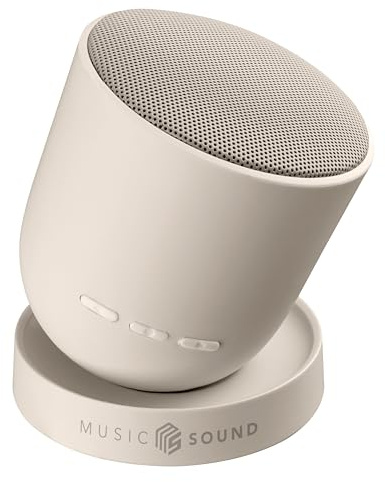 Music Sound speaker Bluetooth Twist con una struttura orientabile a 360°, 5 W di potenza, fino a 10 ore di autonomia e tecnologia True Wireless per un effetto stereo