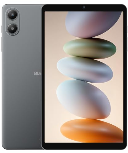 Blackview Link 2 Mini Tablet 8 Zoll, 12GB+128GB/1TB Small Tablet Android 15, Gemini Al 2.0, Zwei Lautsprecher, WiFi Tablette, 8MP AI Camera, 5000mAh, Widevine L1/3,5mm Klinke/OTG/Hülle, Schwarz