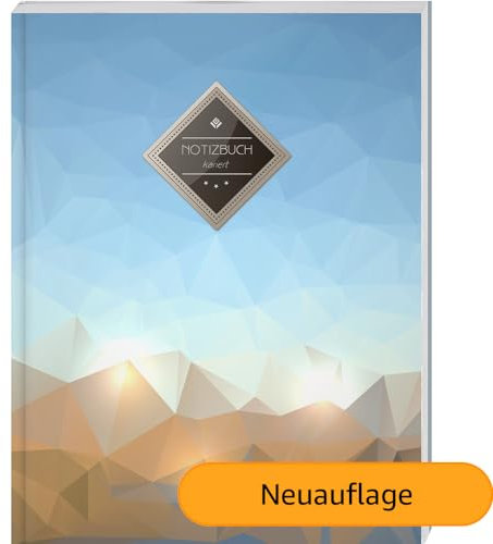 TULPE Kariertes Notizbuch A4 „C042 Abstract“ (140+ Seiten, Vintage Softcover, Doppelrand, Seitenzahlen, Register - Dickes Notizheft, Matheheft, Skizzenbuch, Schulheft, Tagebuch, Kariertes Heft Nr 26)