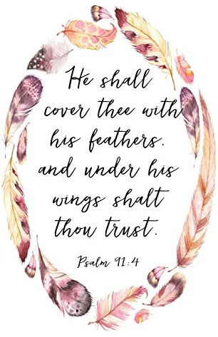 Psalm 91:4 Tribal Dot Grid Journal: 6x9 Bullet Journaling Planner With 120 Dotted Pages, Christian Woman Planning Notebook, Religious Journals For Women And Girls