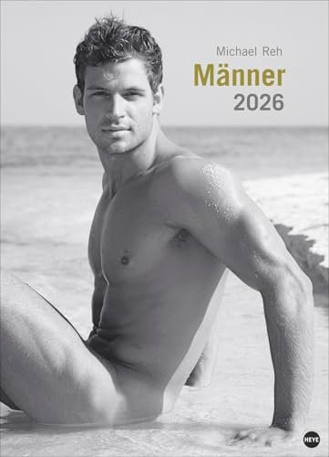 Männer Edition Kalender 2026: Jeden Monat ein sinnliches Schwarz-Weiß-Foto in einem Kalender im Großformat. Schöne Männer im Wandkalender XXL 2026. Hochformat 49 x 68 cm.