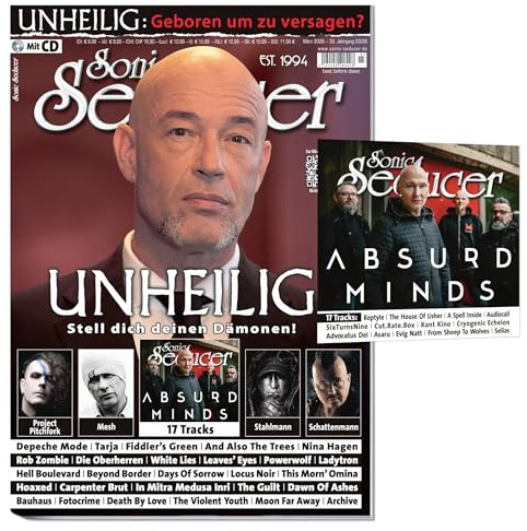 Sonic Seducer 03-2026 + CD: Unheilig Liebe Glaube Monster + Project Pitchfork + Mesh + Depeche Mode + Tarja + Stahlmann + Schattenmann + Bauhaus + Rob ... + Schattenmann + Bauhaus + Rob Zombie