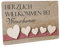 CreaLuxe Fussmatte mit Wunschtext/Wunschname Herzlich Willkommen - Motiv 5 Herzen auf Rot/Weiss Banderole - 60x40 cm - Gummi Rückseite/rutschfest - Filzoberfläche - Bedruckte Türmatte
