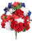 Admired By Nature Künstliche Pfingstrose, Lilie, Mum, gemischter Busch, RD/WT/BL_Daisy