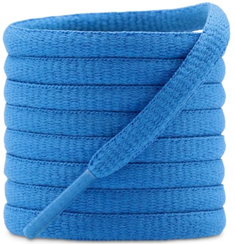 DELELE 2 pares de zapatos ovalados con cordones de 42 colores, medio redondo, 1/4 pulgadas, cordones atléticos para zapatillas deportivas y de correr, 16 años azul bebé, 59Inch (150CM)
