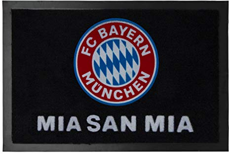 FC Bayern München Fan Fußmatte - Mia San Mia - schwarz Matte Logo Fußabtreter FCB