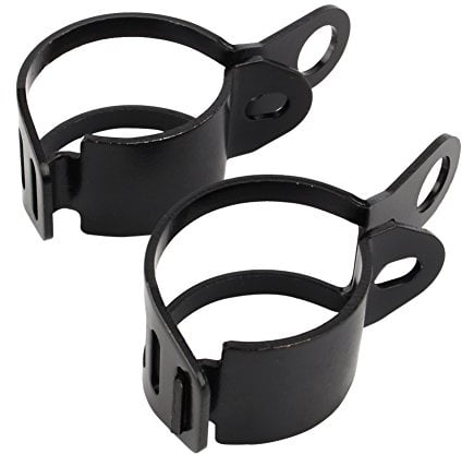 Akozon Support De Clignotant Moto, Indicateur Universel Pince De Fixation De Fourche, Pinces De Relocalisation De Fourche 30-43mm, Noir Fixation Clignotant Moto Fixation Clignotant Moto