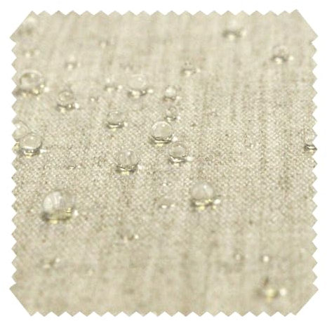 novely® ARAGON WASSERABWEISEND UV+ - Premium Outdoor-Stoff - Lichtechter Möbelstoff - Polsterstoff in Baumwoll-Optik für Gartenmöbel - Pflegeleichte Meterware 1lfm (34 Beige Leinen)