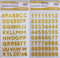 17 mm 3D Glitzer Alphabet & Zahlen Aufkleber Buchstaben Gold Sticky Sticker Bogen Scrapbooking Dekoration Karten Weihnachten personalisierte Weihnachtskarte Kunst Handwerk Glitzer