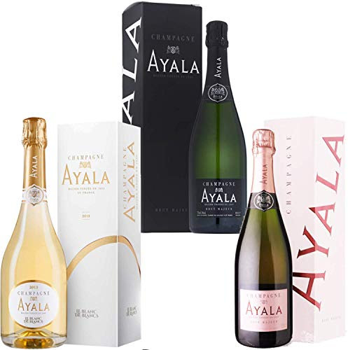 Champagne Ayala - Brut Majeur & Rosé & Blanc de Blancs - Sous étui 75cl