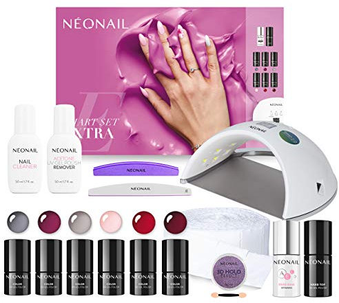 NÉONAIL NEONAIL Smart Set Extra mit LED Lampe 6x UV Nagellack 3 ml Base Top und Zubehör