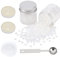 CRASPIRE Transparent Sealing Wax Beads Set, Wax Seal Beads Packed in Plastic Can with 2PCS Candles and Stainless Steel Wax Melting Spoon for Sealing Letters Cards Gift Invitations