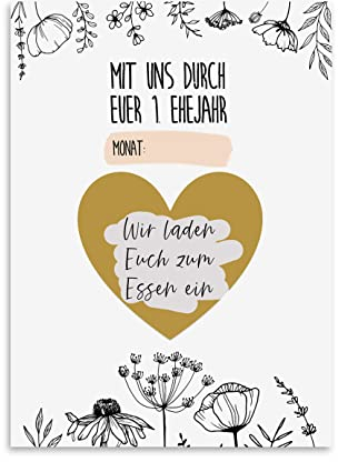 Nastami Hochzeitsspiel Jahresspiele Freude im ersten Ehejahr (FLOWERS)