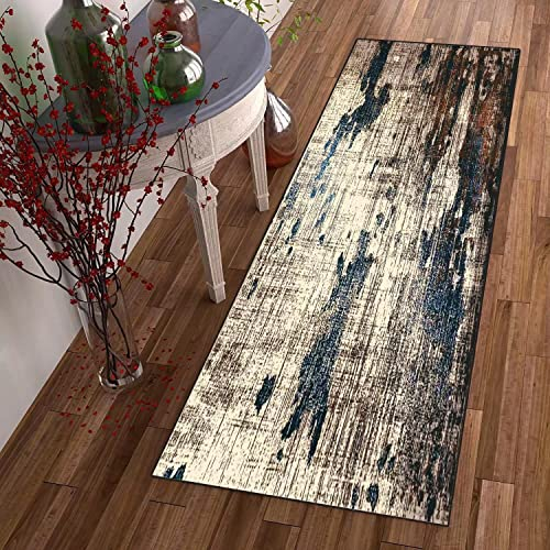 DTUQYX Läufer Lang Flur rutschfest Teppich Küche 80 x 250CM, Polyester Waschbar und Dauerhaft, Schlafzimmer Muster Carpet, für Wohnzimmer Büro Esszimmer, Anpassbar Teppichläufer Meterware