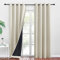 PONY DANCE Extra Lange Gardinen und Vorhänge Beige Blickdicht Wohnzimmer Gardine Verdunklung Thermovorhang mit Ösen Doppellagiger Verdunkelungsvorhang 2er Set H 260 x B 140 cm, Hellbeige