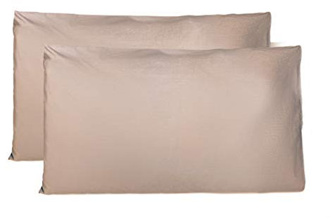 FARFALLAROSSA Kissenbezug 40x80 cm 2er Set - 100% Baumwolle, Superweicher Premium Jersey Kopfkissenbezug, Schlicht und edel im Design, Made in Italy - Taubengrau