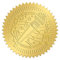 CRASPIRE 100PCS Gold Embossed Envelope Seals Stickers Music Microphone Adhesive Embossed Foil Seals Stickers Label for Wedding Invitations Gift Packaging
