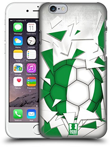 Head Case Designs Nigeria Fussball Glassplitter Harte Rueckseiten Handyhülle Hülle Huelle kompatibel mit Apple iPhone 6 / iPhone 6s