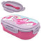 HOVUK Einhorn Lunchbox mit Göffel, 20 cm, Doppelfach, für Kinder, Mädchen, Sandwichbox, BPA-frei, auslaufsicher, mit Besteck-Set, ab 3 Jahren