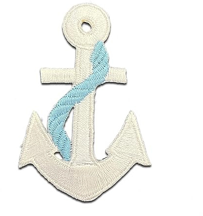 Catch the Patch Anker Kinder - (Größe: 5,5 x 3,5 cm) – Aufbügler & Applikationen in verschiedenen Größen – Ideal für Kleidung, Schulranzen, Jeans & Rucksäcke