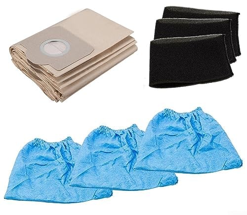 Dust Bag Blue Cloth Cover Foam Filter, Filter Set For Ein*hell Wet And Dry Vacuum Cleaner TC-VC 1800 For Wet Vacuuming And Dry Vacuuming