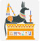FINGERINSPIRE Ägyptische Anubis Schablone 30x30cm Anubis Statue Muster Malerei Schablone Ägyptischer Totengott Dekoration Schablonen für Malerei auf Holz Wand Stoff Papier Möbel