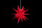 Sterntaler Dekostern | Weihnachtsstern Kunststoff | 18-Zacker Faltstern | Rot | 25cm | Innen und Außen | LED | Batterie