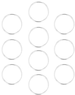 Red Crimson Pack of 10 Sterling Silver (10/6mm nose rings)