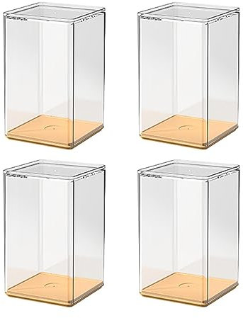 Anime-Figuren-Vitrine,4 Stück Acryl-Figurenständer, transparent - Staubdichte Ausstellungsbox, Anime-Acrylständer für Anime-Figuren, Spielzeug, Sammlerstücke Goowafur