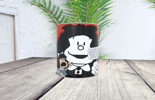 La Huella Taza personalizada Mafalda Cultura. Ideal para fans del famoso personaje de Quino.
