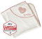 LALALO Kapuzenhandtuch Emmi Girl mit Namen Bestickt für Mädchen, Frottee Baby Badetuch Badehandtuch/Rosa Kinder-Badetuch mit Kapuze personalisiert (100x100, Weiß/Rosa)