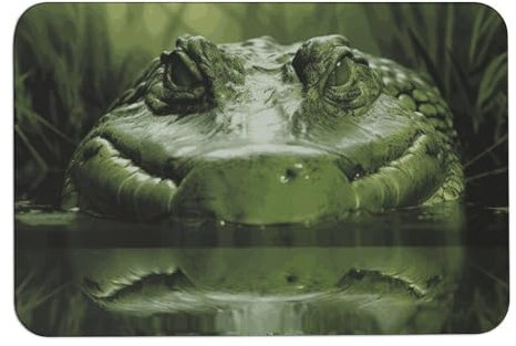 EKYOSHCZ Badematte, saugfähig, Kieselgur, rutschfest, schnell trocknend, Badematte für Dusche, Badewanne, Küche, Badezimmer, Teppiche, 60 x 40 cm, Gator lauernder grüner Stein