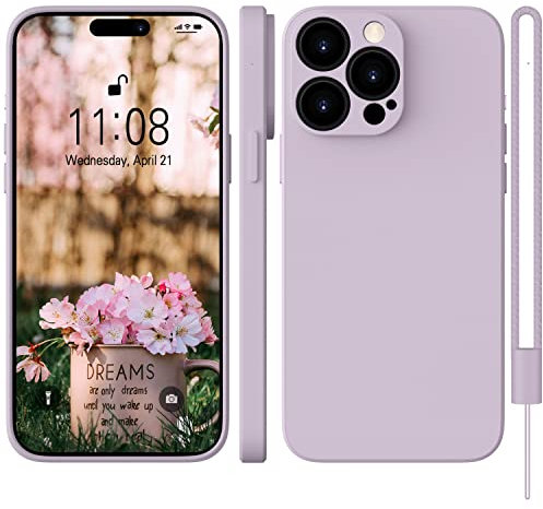 WXX für iPhone 15 Pro Hülle Silikon Case, Handyhülle für iPhone 15 Pro Dünn Slim mit Microfiber, Kratzfeste Rundumschutz Case Hülle für iPhone 15 Pro 6.1'' Matte Lila