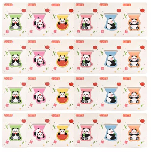 Magnetische Lesezeichen, 24 Stück, süßer Panda-Lesezeichenhalter, wasserdichte magnetische Lesezeichen für Kinder, Studenten, Büro, Schule, Buchliebhaber, Lesezubehör